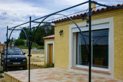 Pergola feuilles de vigne